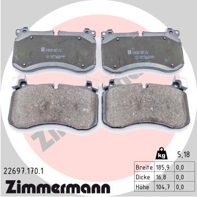 Brake Pad Set, disc brake  Art. 226971701