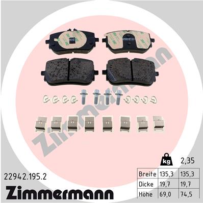 Brake Pad Set, disc brake (Rear axle, Front axle)  Art. 229421952