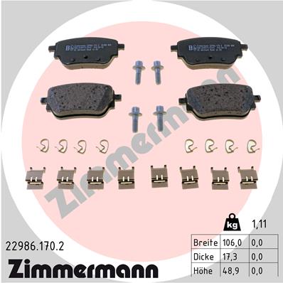 Brake Pad Set, disc brake (Rear axle)  Art. 229861702