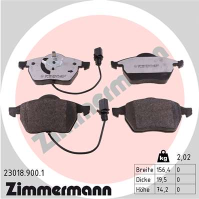 Brake Pad Set, disc brake (Front axle)  Art. 230189001