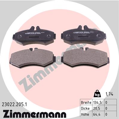 Brake Pad Set, disc brake (Front axle)  Art. 230222051