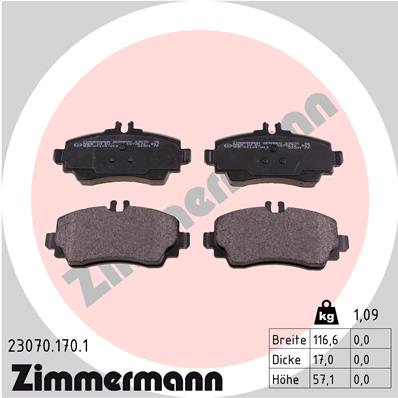 Brake Pad Set, disc brake (Front axle)  Art. 230701701