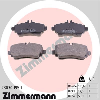 Brake Pad Set, disc brake (Front axle)  Art. 230701951