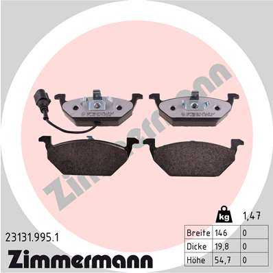 Brake Pad Set, disc brake (Front axle)  Art. 231319951