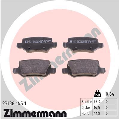 Brake Pad Set, disc brake (Rear axle)  Art. 231381451