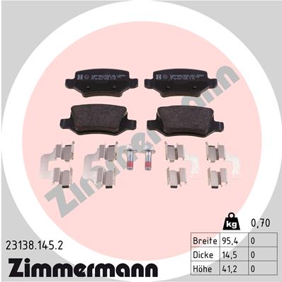 Brake Pad Set, disc brake (Rear axle)  Art. 231381452