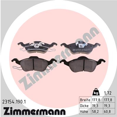 Brake Pad Set, disc brake (Front axle)  Art. 231541901