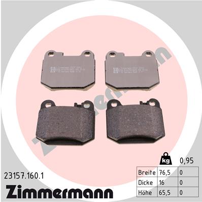 Brake Pad Set, disc brake (Rear axle)  Art. 231571601