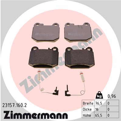 Brake Pad Set, disc brake (Rear axle)  Art. 231571602