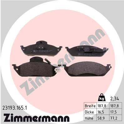 Brake Pad Set, disc brake (Front axle)  Art. 231931651