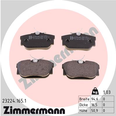 Brake Pad Set, disc brake (Rear axle)  Art. 232241651