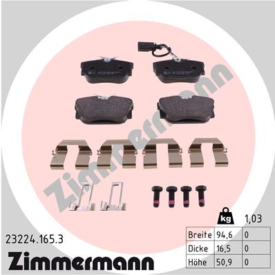 Brake Pad Set, disc brake (Rear axle)  Art. 232241653