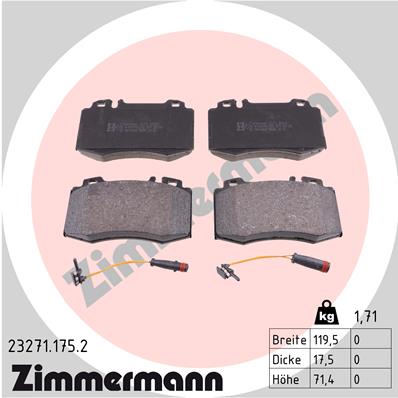 Brake Pad Set, disc brake (Front axle)  Art. 232711752