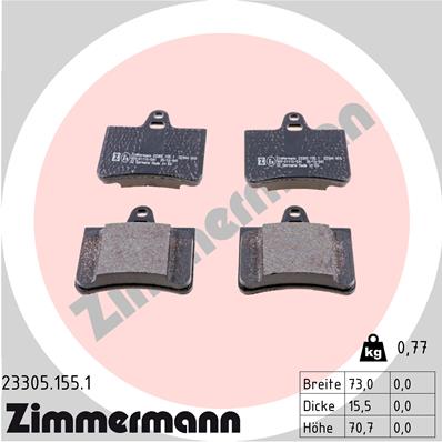 Brake Pad Set, disc brake (Rear axle)  Art. 233051551