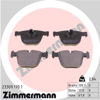 Brake Pad Set, disc brake (Rear axle)  Art. 233091701