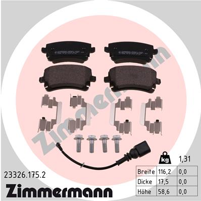 Brake Pad Set, disc brake (Rear axle)  Art. 233261752