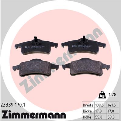 Brake Pad Set, disc brake (Rear axle)  Art. 233391701