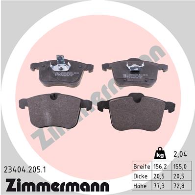 Brake Pad Set, disc brake (Front axle)  Art. 234042051