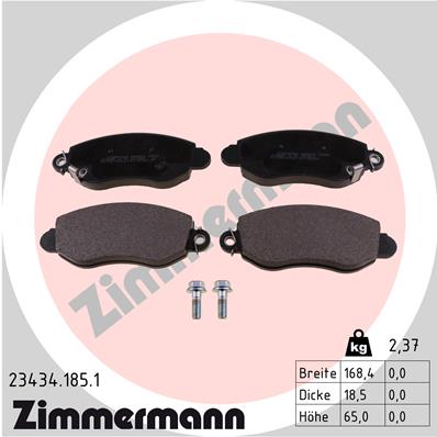 Brake Pad Set, disc brake (Front axle)  Art. 234341851