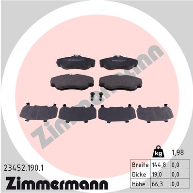 Brake Pad Set, disc brake (Front axle)  Art. 234521901