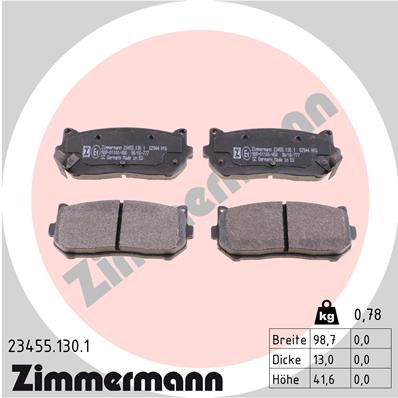 Brake Pad Set, disc brake (Rear axle)  Art. 234551301