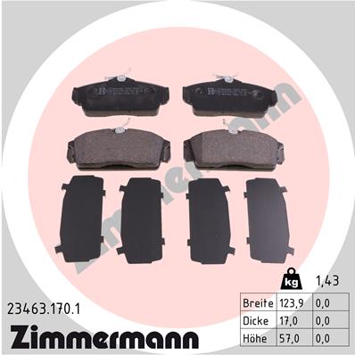 Brake Pad Set, disc brake (Front axle)  Art. 234631701