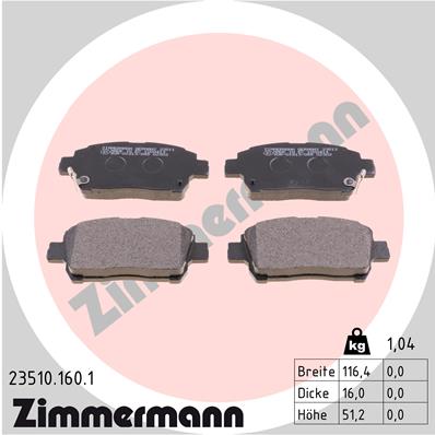 Brake Pad Set, disc brake (Front axle)  Art. 235101601