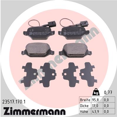 Brake Pad Set, disc brake (Rear axle)  Art. 235171701