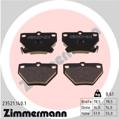 Brake Pad Set, disc brake (Rear axle)  Art. 235211401