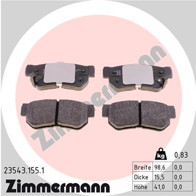 Brake Pad Set, disc brake (Rear axle)  Art. 235431551