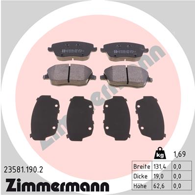 Brake Pad Set, disc brake (Front axle)  Art. 235811902