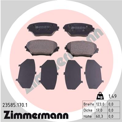 Brake Pad Set, disc brake (Front axle)  Art. 235851701