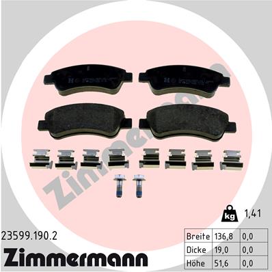 Brake Pad Set, disc brake (Rear axle)  Art. 235991902