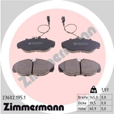 Brake Pad Set, disc brake (Front axle)  Art. 236021951