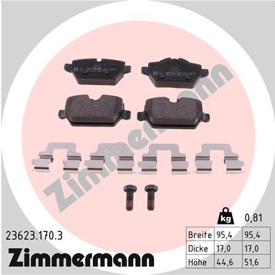 Brake Pad Set, disc brake (Rear axle)  Art. 236231703