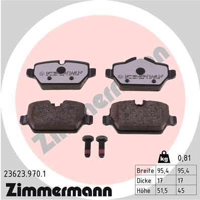 Brake Pad Set, disc brake (Rear axle)  Art. 236239701