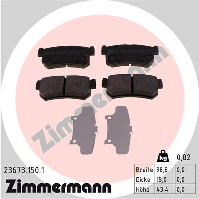 Brake Pad Set, disc brake (Rear axle)  Art. 236731501