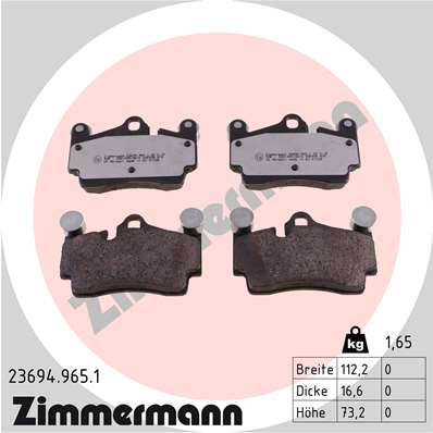 Brake Pad Set, disc brake (Rear axle)  Art. 236949651