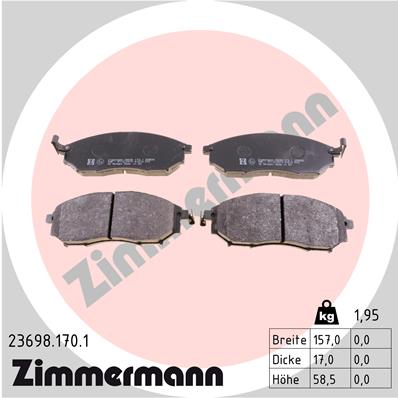 Brake Pad Set, disc brake (Front axle)  Art. 236981701