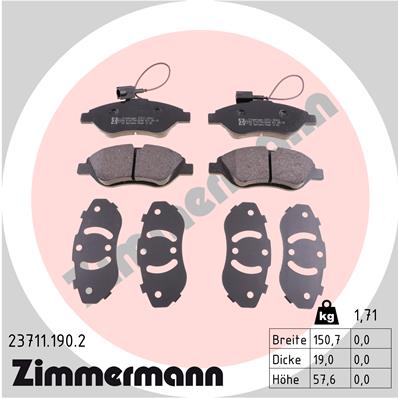 Brake Pad Set, disc brake (Front axle)  Art. 237111902