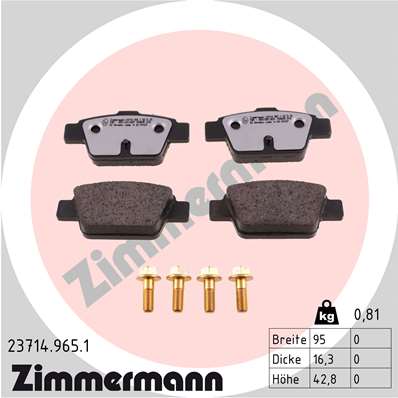 Brake Pad Set, disc brake (Rear axle)  Art. 237149651