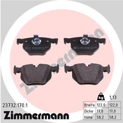 Brake Pad Set, disc brake (Rear axle)  Art. 237321701