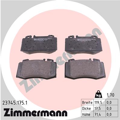 Brake Pad Set, disc brake (Front axle)  Art. 237451751