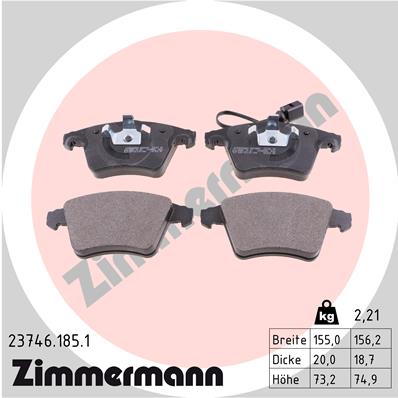 Brake Pad Set, disc brake (Front axle)  Art. 237461851