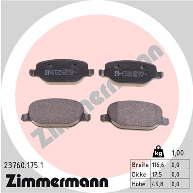 Brake Pad Set, disc brake (Rear axle)  Art. 237601751