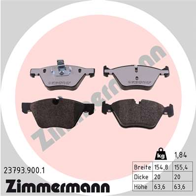 Brake Pad Set, disc brake (Front axle)  Art. 237939001