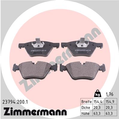 Brake Pad Set, disc brake (Front axle)  Art. 237942001