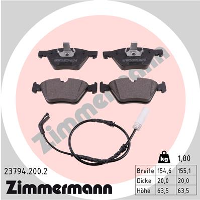 Brake Pad Set, disc brake (Front axle)  Art. 237942002