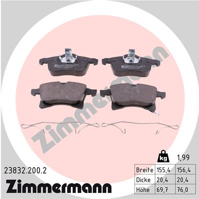 Brake Pad Set, disc brake (Front axle)  Art. 238322002