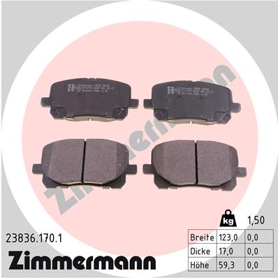 Brake Pad Set, disc brake (Front axle)  Art. 238361701